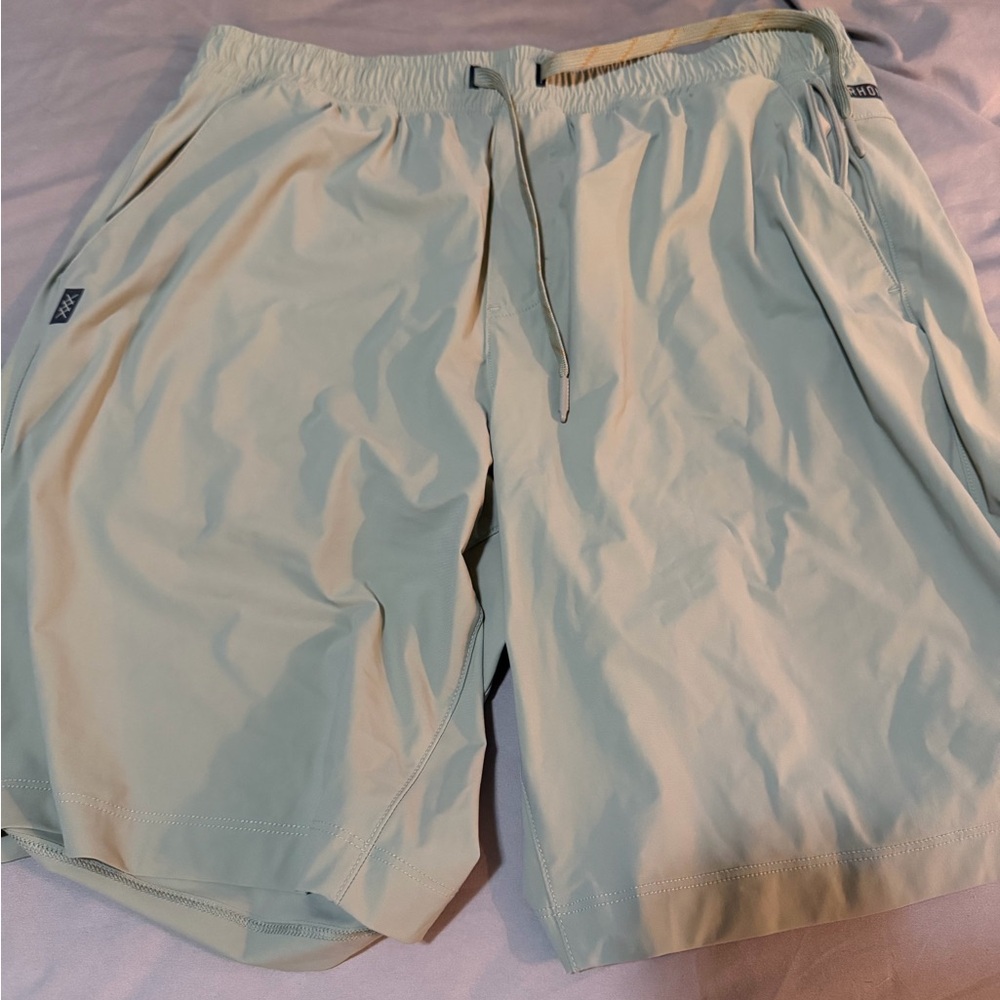 RHONE Men's Athletic Shorts in Light Green-ish (Liner-less)